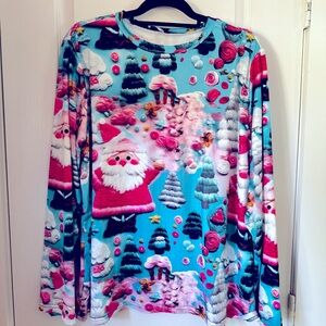 NWOT SHEIN Women’s Christmas Crew Neck Long Sleeves T-Shirt Size 4XL